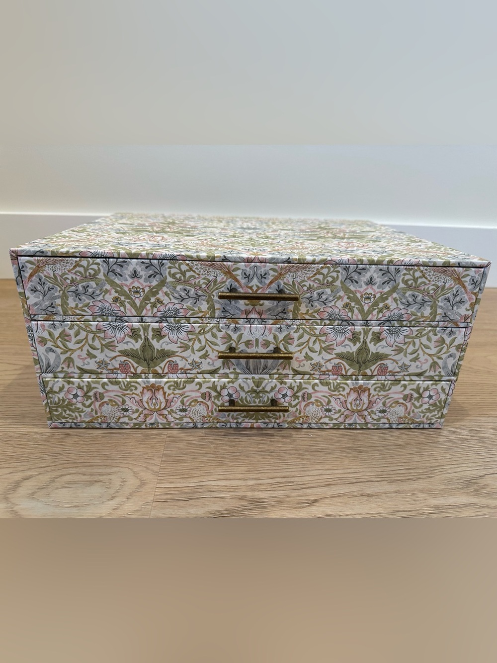 Morris & Co Organizer Box Decorative Three-Drawer Strawberry Thief
